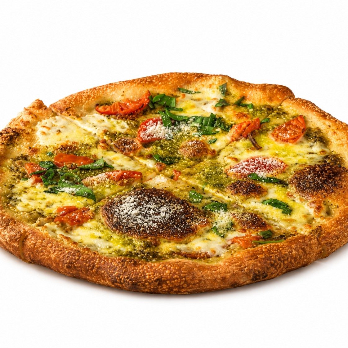 Pesto Margherita Pizza.
