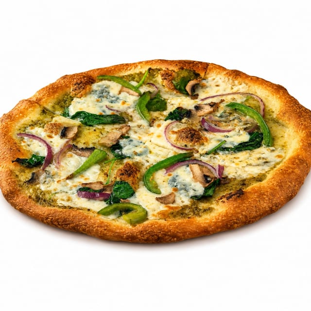 Pesto Veggie Pizza.